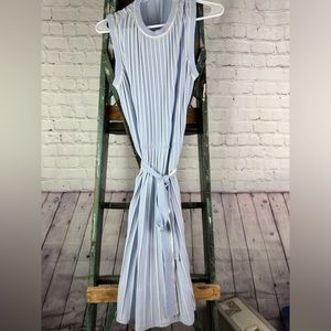 Harper Rose Blue and white stripe dress medium